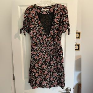 Floral Loft Wrap Dress Skort Romper